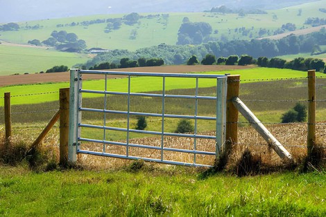 Sunlit gate Sunlit gate